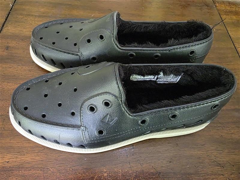 NWOT Sperry Top Sider 10 Float Boat Shoe STS23886 Black Lined 125725