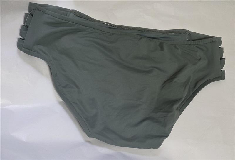NWOT Seafolly 10 USA Multi Strap Hipster Full Covge Bikini Bottom Green 125746