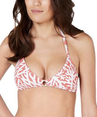 NWT Michael Kors S Sea Coral Ring Halter Bikini Top Swimsuit 125748