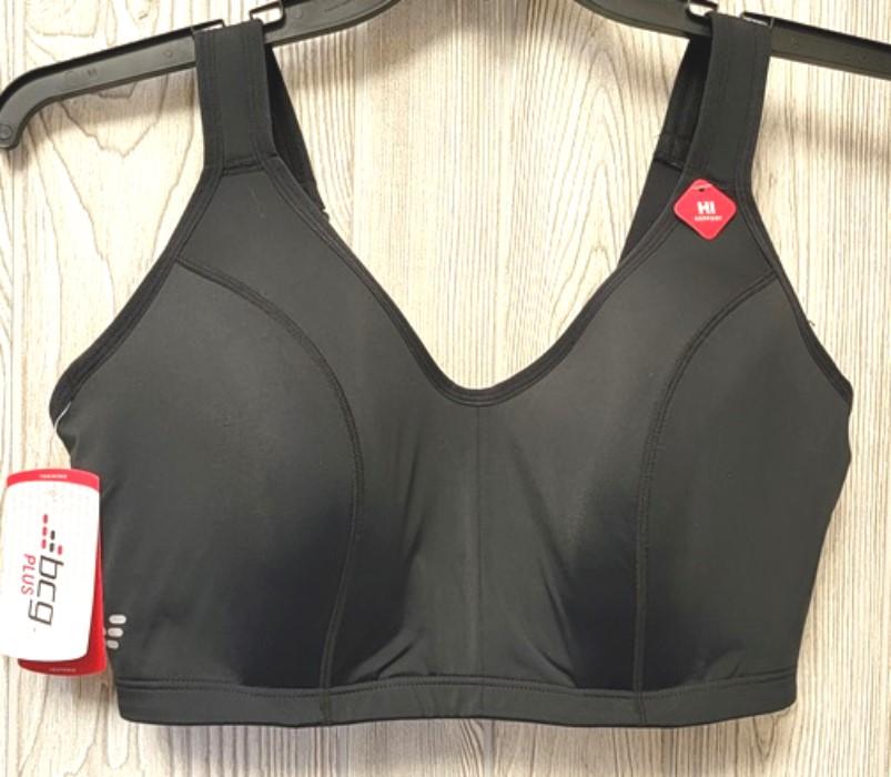 NWT BCG 44DD Training High Impact Hi-Support Underwire Sports Bra Black 125750