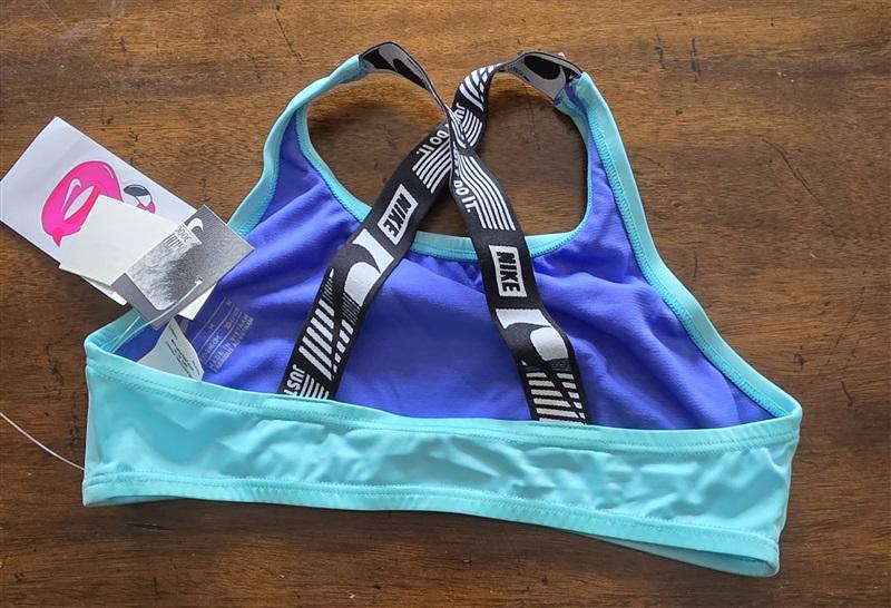 NWT Nike M JDI Crossback Sport Swimsuit Top Girls NESSA727 Aurora Green 125754