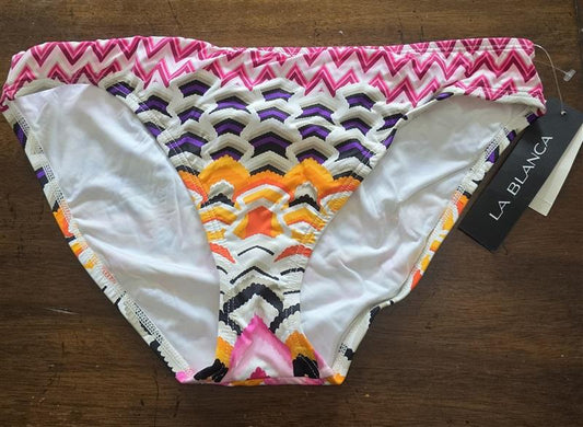NWT La Blanca Island Goddess SZ 10 Hipster Bikini Swim Bottoms 125758