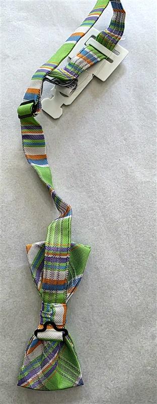 NWT Izod Boy's Pre-Tied Bow Tie Green Plaid Adjustable Classic Style 125777
