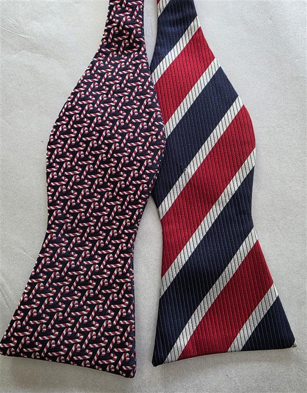 NWT Izod Red Blue White Stripe Candy Cane Bow Tie Formal Classic Style 125783