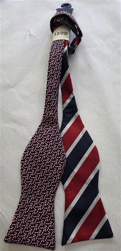 NWT Izod Red Blue White Stripe Candy Cane Bow Tie Formal Classic Style 125783