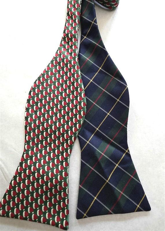 NWT Izod Plaid & Santa Bow Tie Formal Classic Style 125787