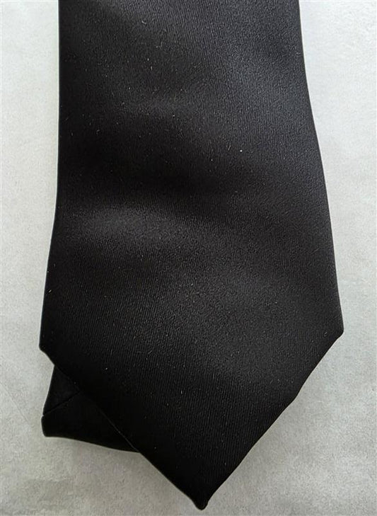 NWOT Saddlebred XL Long Black Solid Men's Classic Formal Neck Tie 125796