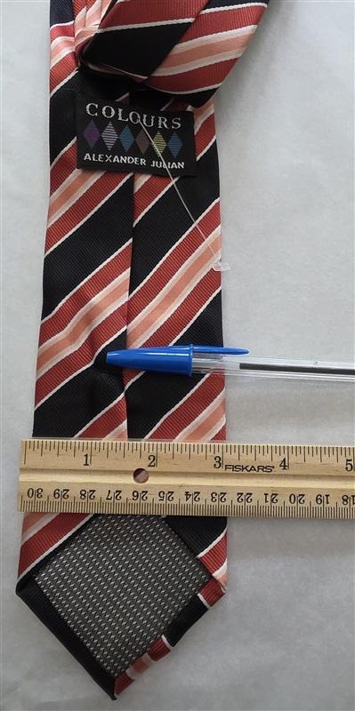 NWOT Colors Alexander Julian Orange Black Men's Classic Formal Neck Tie 125799