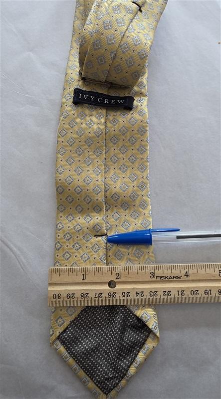 NWOT Ivy Crew Yellow Gold Blue Men's Classic Formal Neck Tie 125801