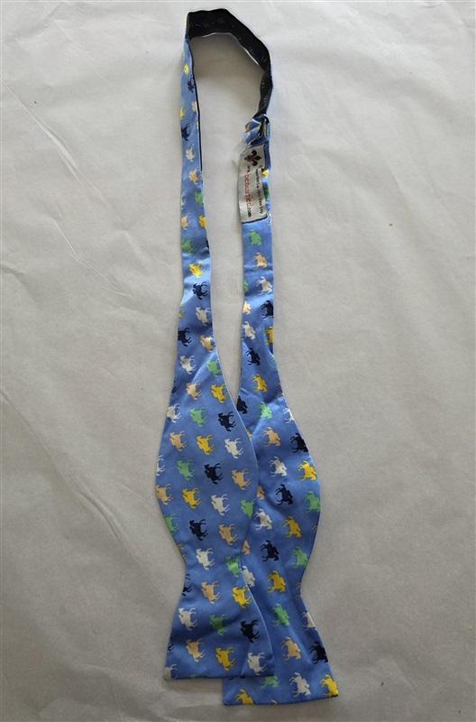 NWOT Beaux Tied Blue Horse Racing Bow Tie Formal Classic Style 125803