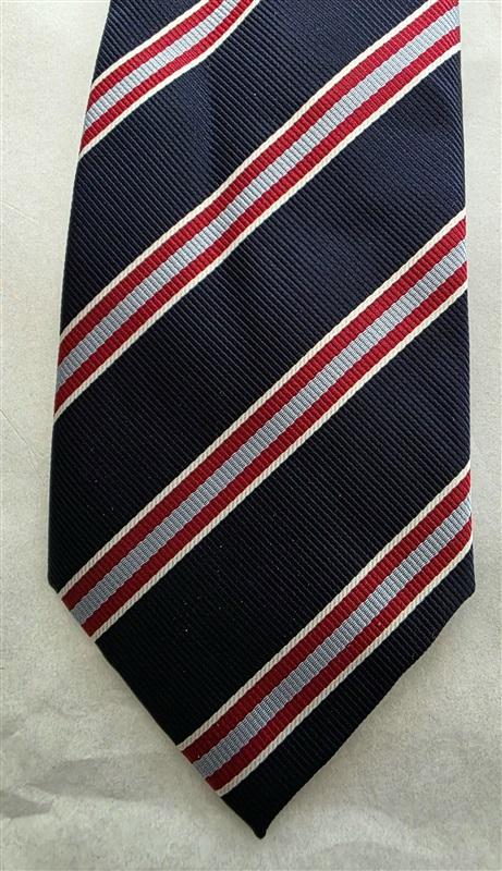NWOT Saddlebred Blue Red White Stripe Men's Neck Tie 125806