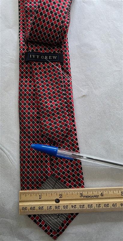 NWOT Ivy Crew Red Black Men's Classic Formal Neck Tie 125807