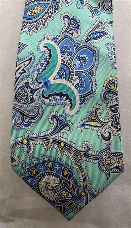 NWOT Stafford Blue Aqua White 100% Silk Men's Classic Formal Neck Tie 125808