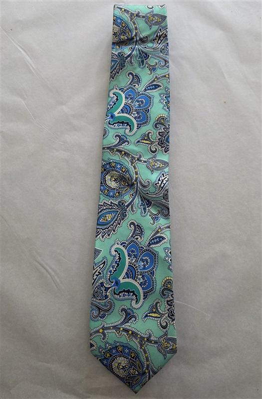 NWOT Stafford Blue Aqua White 100% Silk Men's Classic Formal Neck Tie 125808