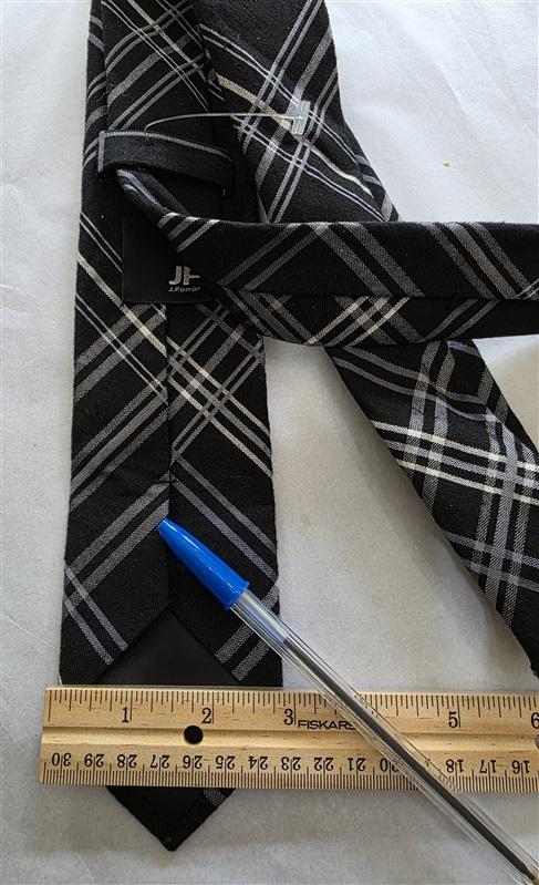 NWOT JF J.Ferrar Purple Black Gray Plaid Men's Classic Formal Neck Tie 125809