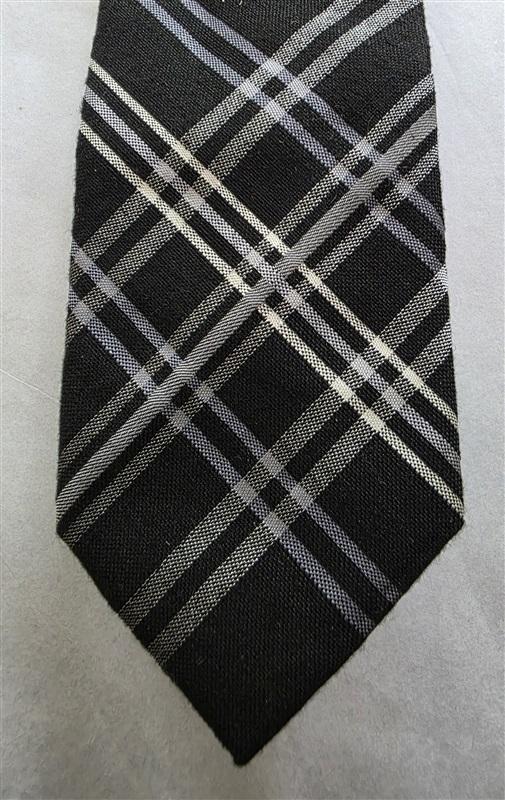 NWOT JF J.Ferrar Purple Black Gray Plaid Men's Classic Formal Neck Tie 125809