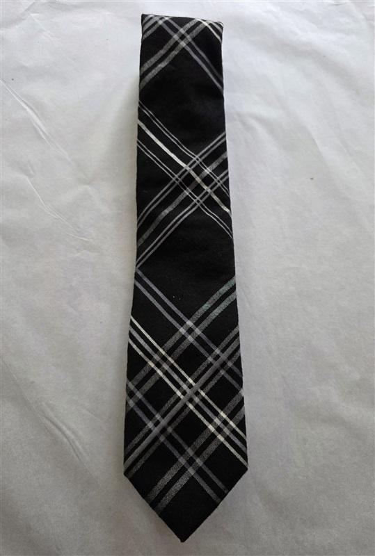 NWOT JF J.Ferrar Purple Black Gray Plaid Men's Classic Formal Neck Tie 125809