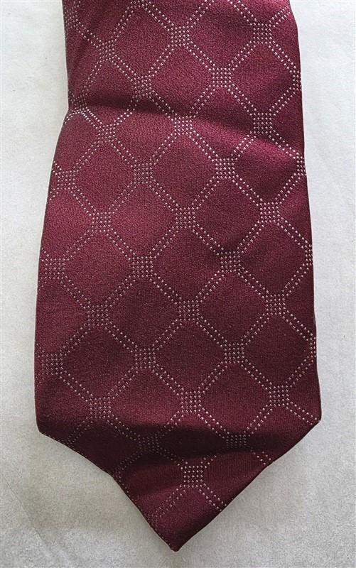 NWOT Michael Strahan Burgundy Silver 100% Silk Men's Neck Tie 125814