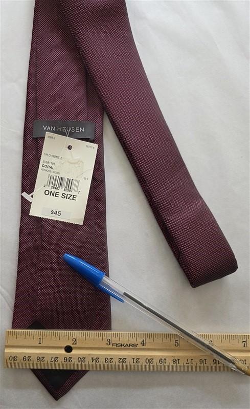 NWT Van Heusen Burgundy Pink Ombre Men's Neck Tie 125817