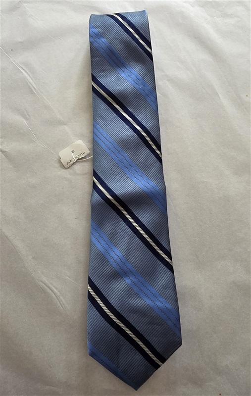 NWT John Forsythe Blue Stripe 100% Silk Men's Neck Tie 125822