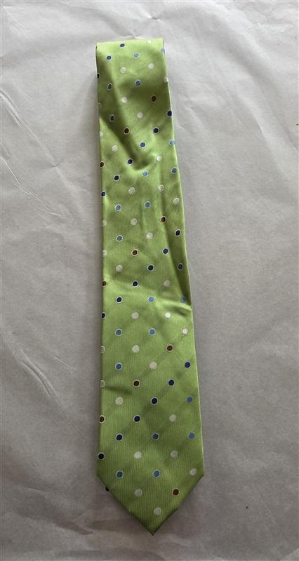 NWOT Tattersall Green Polka Dot 100% Silk Men's Neck Tie 125828