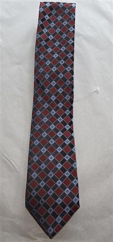 NWOT Saddlebred Blue Black Aqua Squares Men's Neck Tie 125832