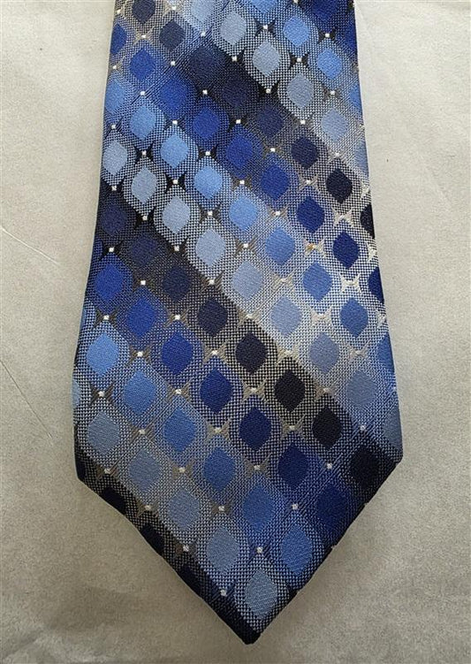 NWT Van Heusen Flex Collar Blue 100% Silk Men's Neck Tie 125852