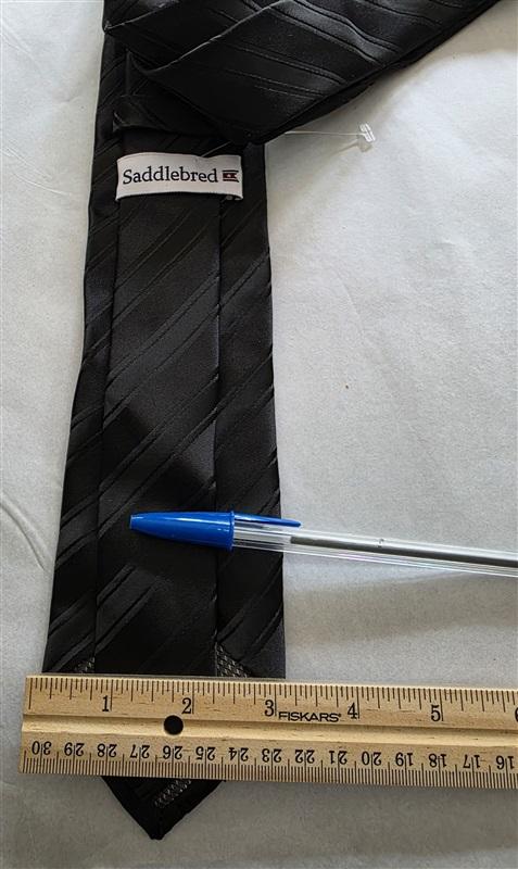NWOT Saddlebred Black Stripes Men's Neck Tie 125854