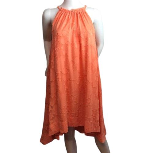 NWOT Rachel Roy Halter XXL Orange Leaf Summer Shift Dress 125857