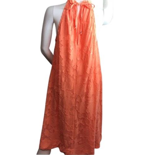 NWOT Rachel Roy Halter XXL Orange Leaf Summer Shift Dress 125857