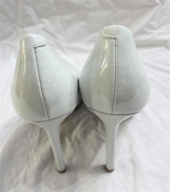NWOT Express 10 Classic Pointed Toe Patented Leather Light Blue Pumps 125866