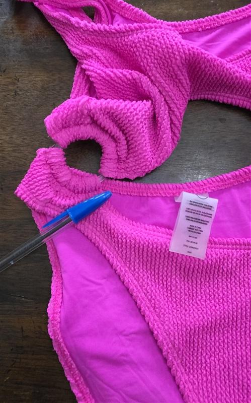 NWT Good American XS S Always Fits Sculpt Monokini Pink 125883