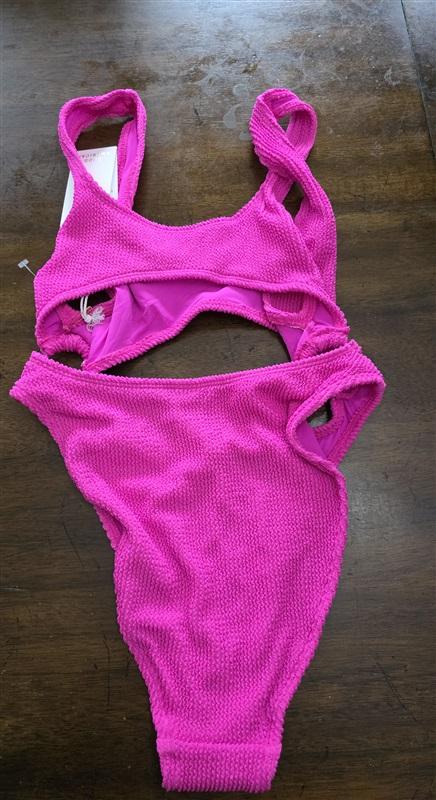 NWT Good American XS S Always Fits Sculpt Monokini Pink 125883
