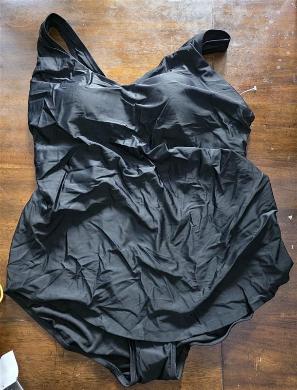 NWOT Swimsuits for All 24W 1 Pc Swim dress Black 125891