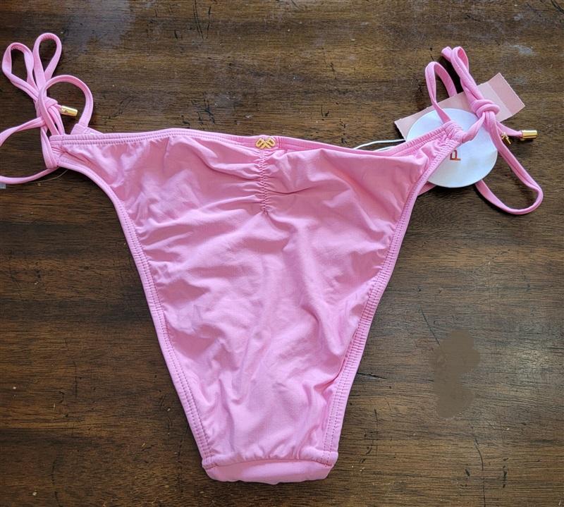 NWT Pilyq PQ S Aura Loop Tie Side Teeny Bottom Pink 125907