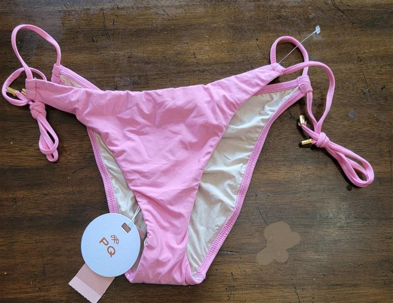 NWT Pilyq PQ S Aura Loop Tie Side Teeny Bottom Pink 125907