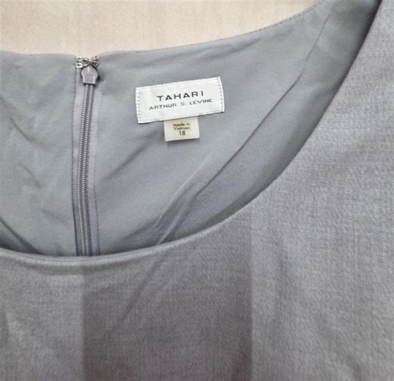 NWOT Tahari Arthur Levin 18 Sleeveless Tank Gray Dress 125917