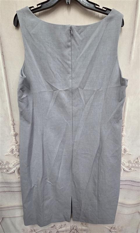 NWOT Tahari Arthur Levin 18 Sleeveless Tank Gray Dress 125917