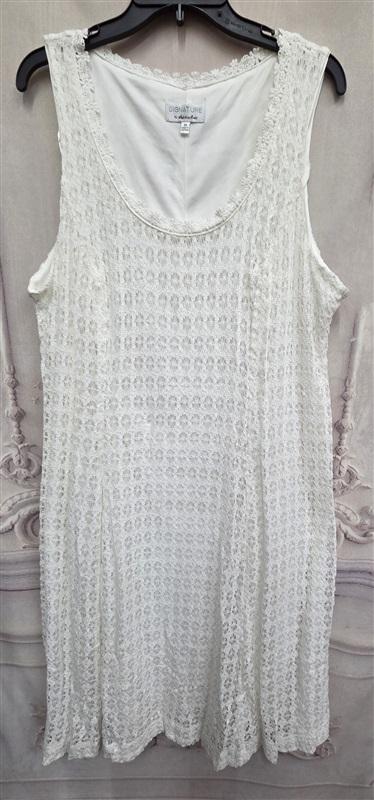 NWOT Robbie Bee 3x Lace Fit & Flare Cocktail Dress Sleeveless White 125918