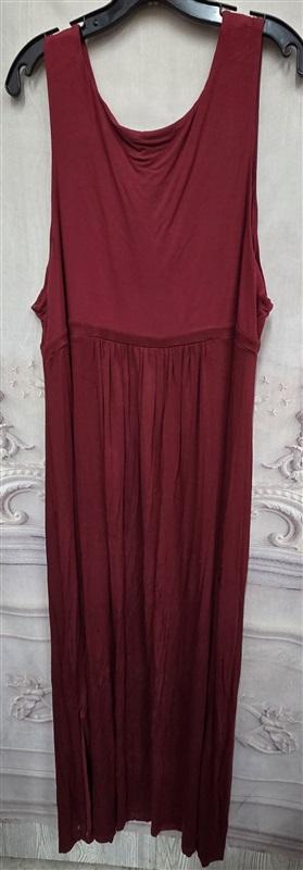 NWOT Matty M 3x V neck Ruby Red Maxi Dress 125921