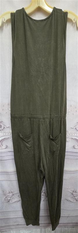 NWOT Heartloom M Rivky Surplice V Neck Knit Jumpsuit Olive Green 125928