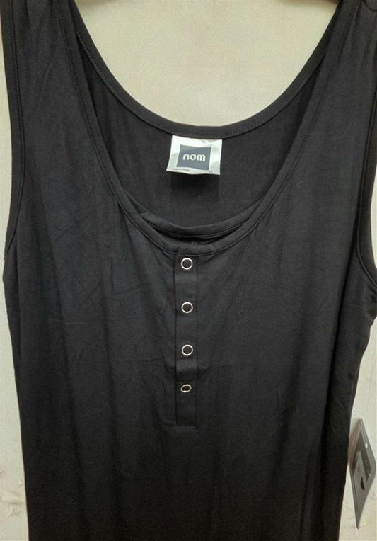 NWT Nom M Snap Tank Dress 7001a Black Maternity Dress 125932