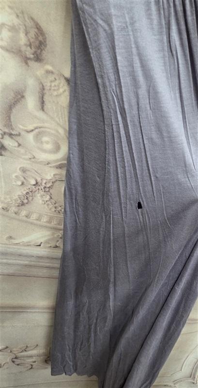NWOTD Matty M S V neck Silver Gray Hi Lo Maxi Dress 125933