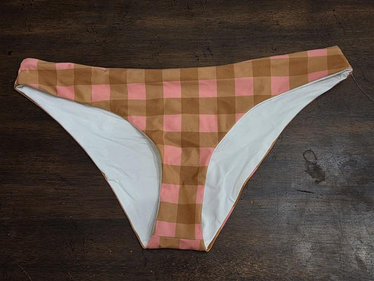 NWOT L*Space M Sandy Seaesta Surf Bikini Swim Bottom Gingham 125982
