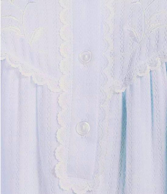 NWT Miss Elaine 1X Solid Brushed Honeycomb Long Sleeve Short Nightgown 126001