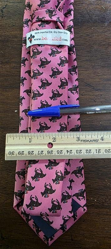 NWOT Beaux Tied Silk Pink Horse Racing Formal Classic Style Tie 126002