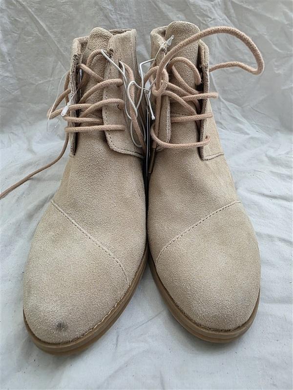 NWTD Tom's 7 Hyde Wedge Suede Booties Ankle Boots 126008