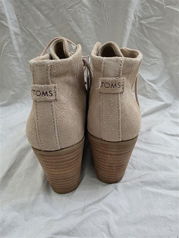 NWTD Tom's 7 Hyde Wedge Suede Booties Ankle Boots 126008