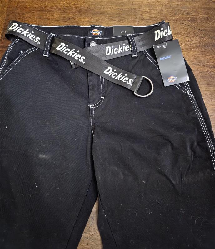 NWT DICKIES 27R Relaxed Fit Carpenter Pants Black 126009