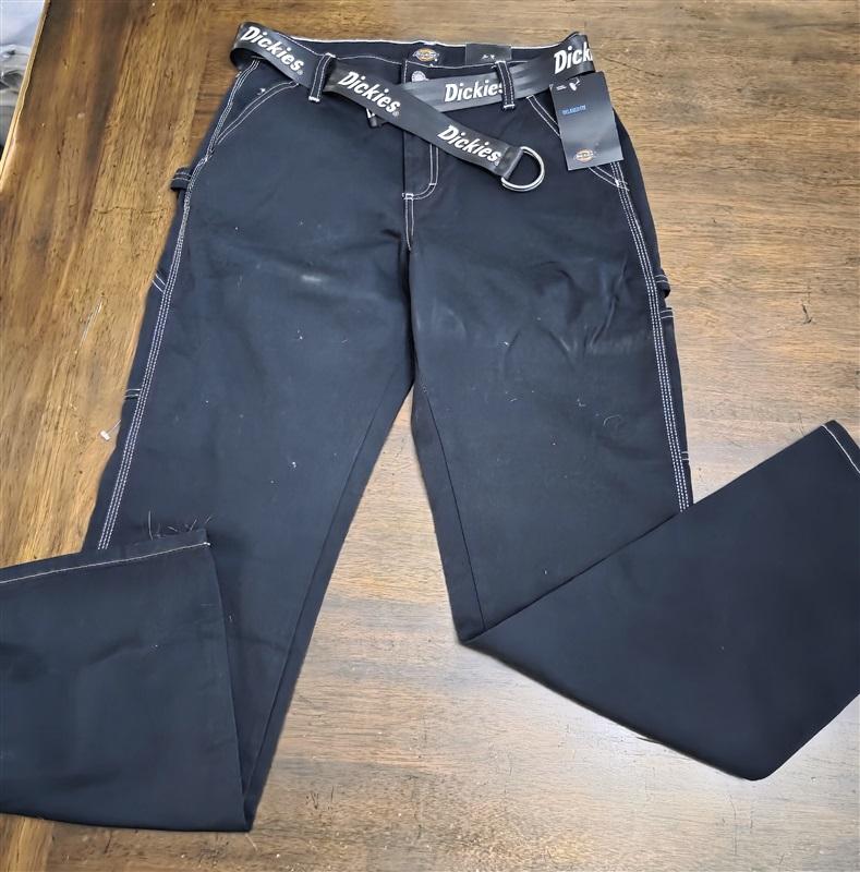 NWT DICKIES 27R Relaxed Fit Carpenter Pants Black 126009